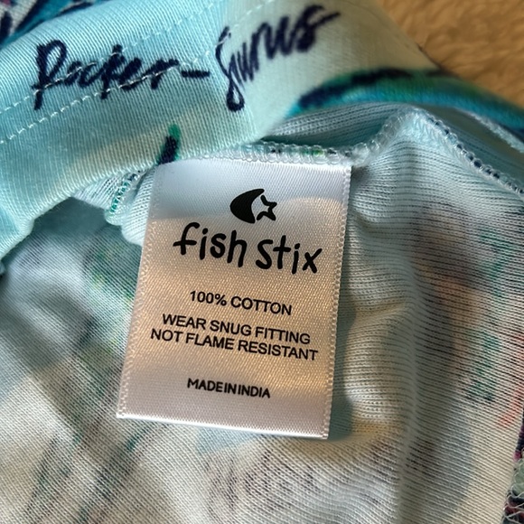 NWT, fish stix, boys, dinosaur cotton PJ set - Picture 4 of 8